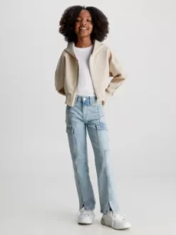 Calvin Klein Sweat-shirt à Capuche Boxy Zippé 10 Calvin Klein Sweat-shirt à Capuche Boxy Zippé -Pas Cher Calvin Klein Magasin IG0IG02205 PED alternate3