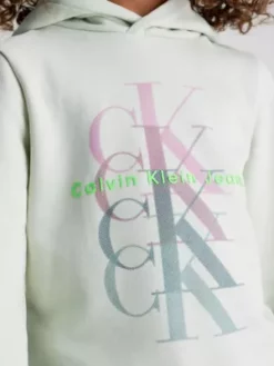 Calvin Klein Sweat-shirt à Capuche Boxy En Polaire Avec Logo -Pas Cher Calvin Klein Magasin IG0IG02211 LCE alternate2