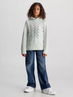 Calvin Klein Sweat-shirt à Capuche Boxy En Polaire Avec Logo -Pas Cher Calvin Klein Magasin IG0IG02211 LCE alternate3