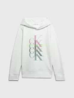 Calvin Klein Sweat-shirt à Capuche Boxy En Polaire Avec Logo -Pas Cher Calvin Klein Magasin IG0IG02211 LCE alternate4