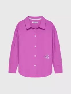 Calvin Klein Chemise Oversize En Popeline Avec Logo -Pas Cher Calvin Klein Magasin IG0IG02223 VTA alternate4