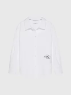 Calvin Klein Chemise Oversize En Popeline Avec Logo -Pas Cher Calvin Klein Magasin IG0IG02223 YAF alternate4