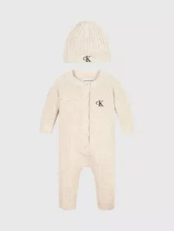 Calvin Klein Coffret Cadeau Avec Grenouillère Et Bonnet Pour Nouveau-né