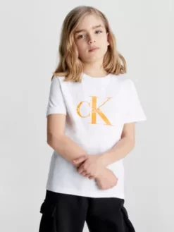 Calvin Klein T-shirt En Coton Bio Avec Logo Pour Enfant -Pas Cher Calvin Klein Magasin IU0IU00267 0K6 alternate2