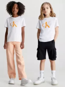 Calvin Klein T-shirt En Coton Bio Avec Logo Pour Enfant
