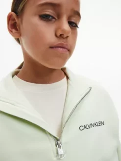 Calvin Klein Sweat Unisexe Relaxed Avec Col Zippé -Pas Cher Calvin Klein Magasin IU0IU00294 LKI alternate6