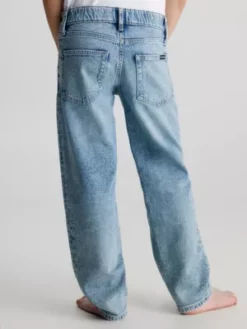 Calvin Klein Jean Straight Unisexe Mid Rise -Pas Cher Calvin Klein Magasin IU0IU00478 1A4 alternate4