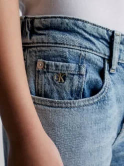 Calvin Klein Jean Straight Unisexe Mid Rise -Pas Cher Calvin Klein Magasin IU0IU00478 1A4 alternate6