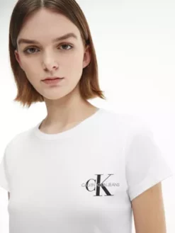 Calvin Klein Lot De 2 T-shirts Slim En Coton -Pas Cher Calvin Klein Magasin J20J214364 0K4 alternate3