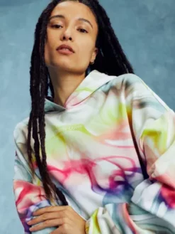 Calvin Klein Sweat à Capuche Court Entièrement Imprimé - Pride -Pas Cher Calvin Klein Magasin J20J219575 0LE alternate4