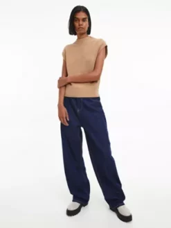 Calvin Klein Gilet Relaxed En Coton Bio -Pas Cher Calvin Klein Magasin J20J219781 GV7 alternate1