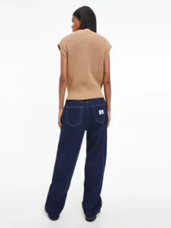 Calvin Klein Gilet Relaxed En Coton Bio -Pas Cher Calvin Klein Magasin J20J219781 GV7 alternate2