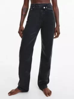 Calvin Klein Jean Straight High Rise Enduit