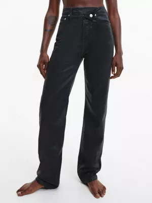 Calvin Klein Jean Straight High Rise Enduit 3 Calvin Klein Jean Straight High Rise Enduit