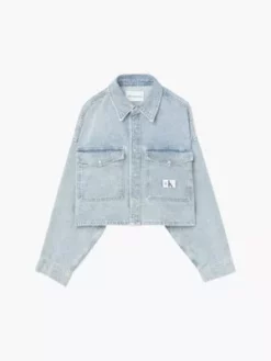 Calvin Klein Chemise Courte Oversize En Jean 11 Calvin Klein Chemise Courte Oversize En Jean -Pas Cher Calvin Klein Magasin J20J220225 1AA alternate4