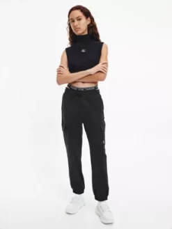Calvin Klein Pantalon De Jogging Cargo En Coton Recyclé -Pas Cher Calvin Klein Magasin J20J220262 BEH alternate4