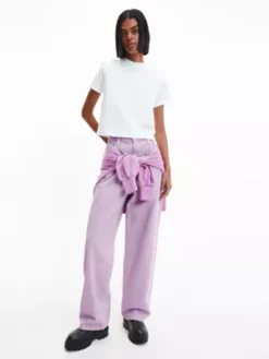 Calvin Klein T-shirt Court En Coton Bio -Pas Cher Calvin Klein Magasin J20J220276 YAF alternate2