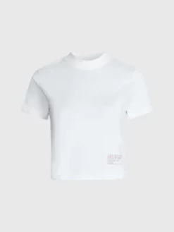 Calvin Klein T-shirt Court En Coton Bio -Pas Cher Calvin Klein Magasin J20J220276 YAF alternate5