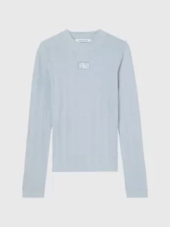 Calvin Klein Haut Slim à Manches Longues Côtelé 13 Calvin Klein Haut Slim à Manches Longues Côtelé -Pas Cher Calvin Klein Magasin J20J220295 DAR alternate5