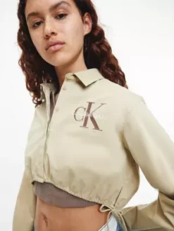 Calvin Klein Chemise Courte En Sergé De Coton -Pas Cher Calvin Klein Magasin J20J220330 PF2 alternate3