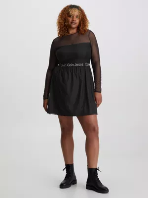 Calvin Klein Robe Patineuse En Maille Avec Logo Tape 4 Calvin Klein Robe Patineuse En Maille Avec Logo Tape – Image 2