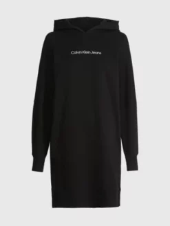 Calvin Klein Robe Sweat Relaxed à Capuche -Pas Cher Calvin Klein Magasin J20J220360 BEH alternate5