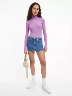 Calvin Klein Pull Slim En Maille Côtelée -Pas Cher Calvin Klein Magasin J20J220439 VDR alternate1