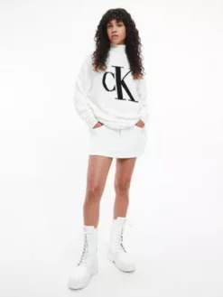 Calvin Klein Pull Oversize Avec Monogramme -Pas Cher Calvin Klein Magasin J20J220440 YBI alternate2