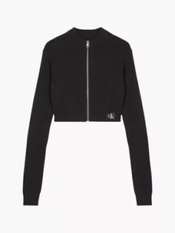 Calvin Klein Gilet Court Zippé -Pas Cher Calvin Klein Magasin J20J220441 BEH alternate4