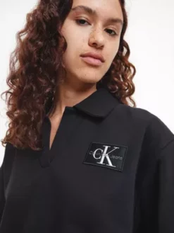 Calvin Klein Polo Sweat En Coton Recyclé -Pas Cher Calvin Klein Magasin J20J220512 BEH alternate4