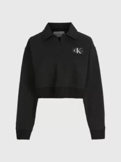Calvin Klein Polo Sweat En Coton Recyclé -Pas Cher Calvin Klein Magasin J20J220512 BEH alternate5