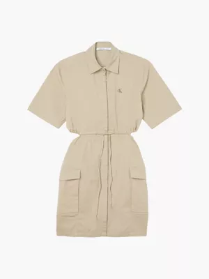 Calvin Klein Robe-chemise Ajourée En Sergé De Coton 7 Calvin Klein Robe-chemise Ajourée En Sergé De Coton – Image 5