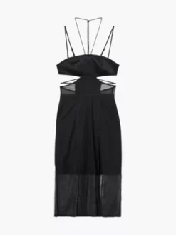 Calvin Klein Robe Moulante Mi-longue Avec Pans Transparents 11 Calvin Klein Robe Moulante Mi-longue Avec Pans Transparents -Pas Cher Calvin Klein Magasin J20J220523 BEH alternate4