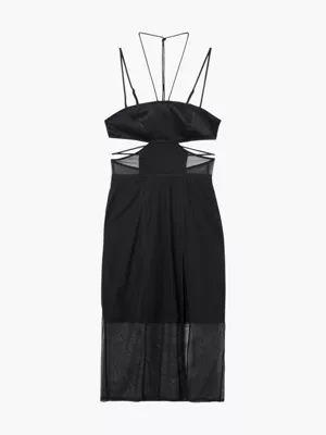 Calvin Klein Robe Moulante Mi-longue Avec Pans Transparents 7 Calvin Klein Robe Moulante Mi-longue Avec Pans Transparents – Image 5