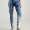 Calvin Klein Jean Mom Longueur Cheville Délavé -Pas Cher Calvin Klein Magasin J20J220606 1AA main