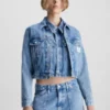 Calvin Klein Veste Courte En Jean Recyclé -Pas Cher Calvin Klein Magasin J20J220657 1AA main