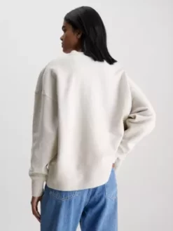 Calvin Klein Sweat Relaxed En Ottoman Côtelé -Pas Cher Calvin Klein Magasin J20J220704 ACI alternate2