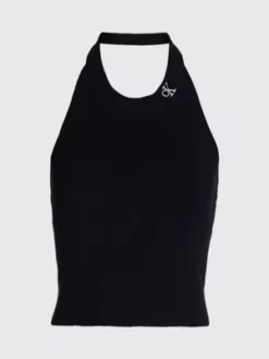 Calvin Klein Haut Dos-nu En Maille De Coton 11 Calvin Klein Haut Dos-nu En Maille De Coton -Pas Cher Calvin Klein Magasin J20J220706 BEH alternate4