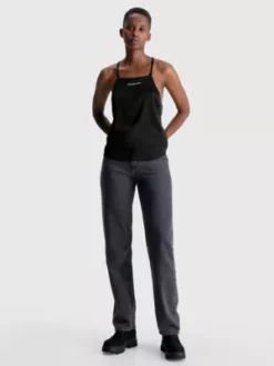 Calvin Klein Débardeur Dos Nageur En Satin -Pas Cher Calvin Klein Magasin J20J220713 BEH alternate3