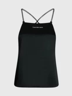 Calvin Klein Débardeur Dos Nageur En Satin -Pas Cher Calvin Klein Magasin J20J220713 BEH alternate4