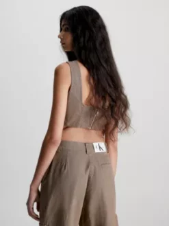 Calvin Klein Haut Corset En Toile De Coton 8 Calvin Klein Haut Corset En Toile De Coton -Pas Cher Calvin Klein Magasin J20J220714 PE5 alternate1