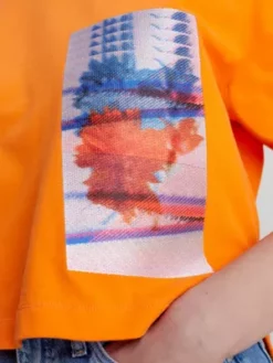 Calvin Klein T-shirt Relaxed Brodé -Pas Cher Calvin Klein Magasin J20J220727 SCB alternate3