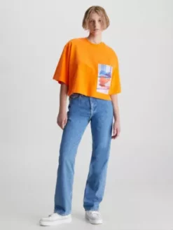 Calvin Klein T-shirt Relaxed Brodé -Pas Cher Calvin Klein Magasin J20J220727 SCB alternate4