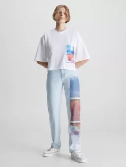 Calvin Klein T-shirt Relaxed Brodé -Pas Cher Calvin Klein Magasin J20J220727 YAF alternate4