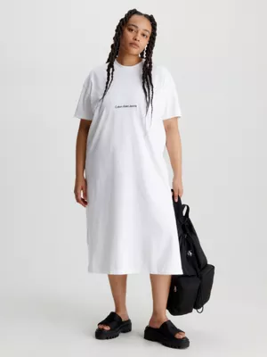 Calvin Klein Robe T-shirt Longue Relaxed 4 Calvin Klein Robe T-shirt Longue Relaxed â Image 2