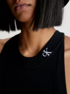 Calvin Klein Robe Dos-nu En Coton Bio 9 Calvin Klein Robe Dos-nu En Coton Bio -Pas Cher Calvin Klein Magasin J20J220743 BEH alternate2