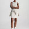 Calvin Klein Mini-robe Côtelée Avec Fermeture éclair Sur Toute La Longueur