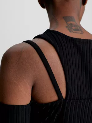 Calvin Klein Robe Longueur Midi Ajourée Double épaisseur 6 Calvin Klein Robe Longueur Midi Ajourée Double épaisseur – Image 4