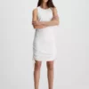 Calvin Klein Mini-robe Avec Cordon De Serrage Ruché -Pas Cher Calvin Klein Magasin J20J220753 YBH main