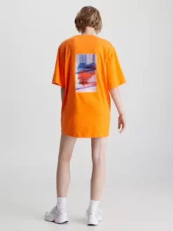 Calvin Klein Robe T-shirt Brodée -Pas Cher Calvin Klein Magasin J20J220755 SCB alternate2